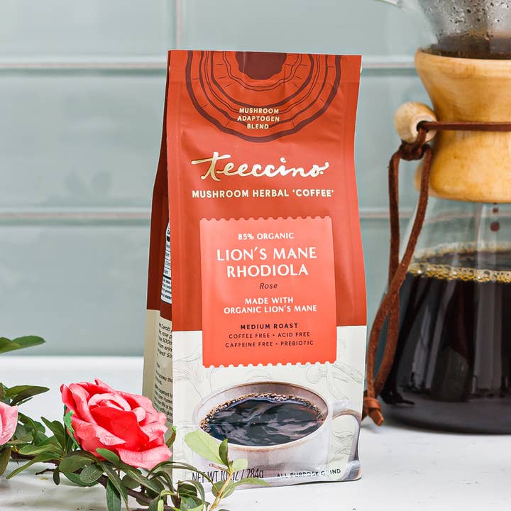 Teeccino – wholesale Health/detox tea – Lion's Mane Rhodiola Rose Mushroom Herbal Coffee-85% Organic0