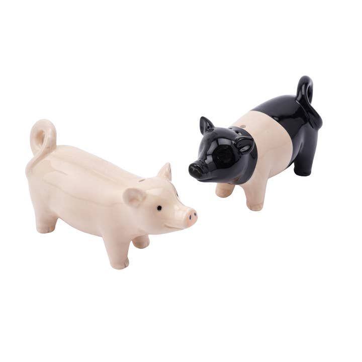 CGB Giftware - Wholesale Salt & Pepper Shaker Set - Great British Pork Co. Pig Shakers