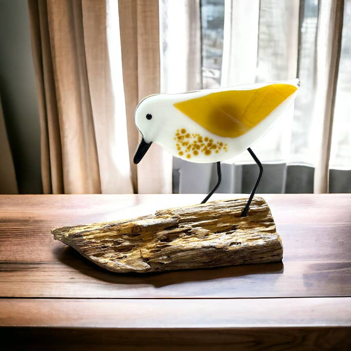 Escultura de vidrio Sandpiper Art para venta al por mayor de Beach Memories® Glassworks