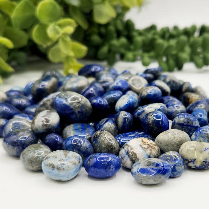 Lapis Lazulli Tumbled Gemstones 10-20mm (0.5kg/1.1 lbs.) for wholesale by Meraki Gemstones