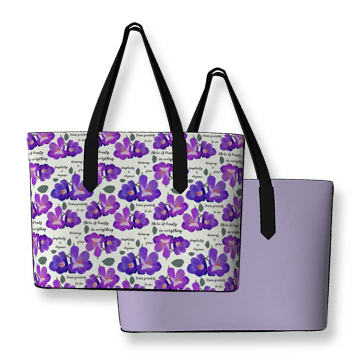 Beauty in Everything | Pastel Lilac Tote Bag Duo for wholesale by Mix N Match Style
