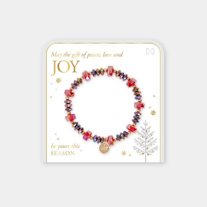 COCO + CARMEN - Wholesale Beaded Bracelet - Joyful Christmas Stretch Bracelet