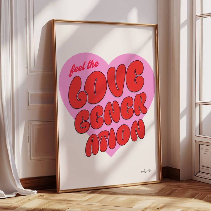 Cartaz da Geração do Amor ❤️🔥 inspirado por Bob Sinclair por atacado de Perko Prints LTD