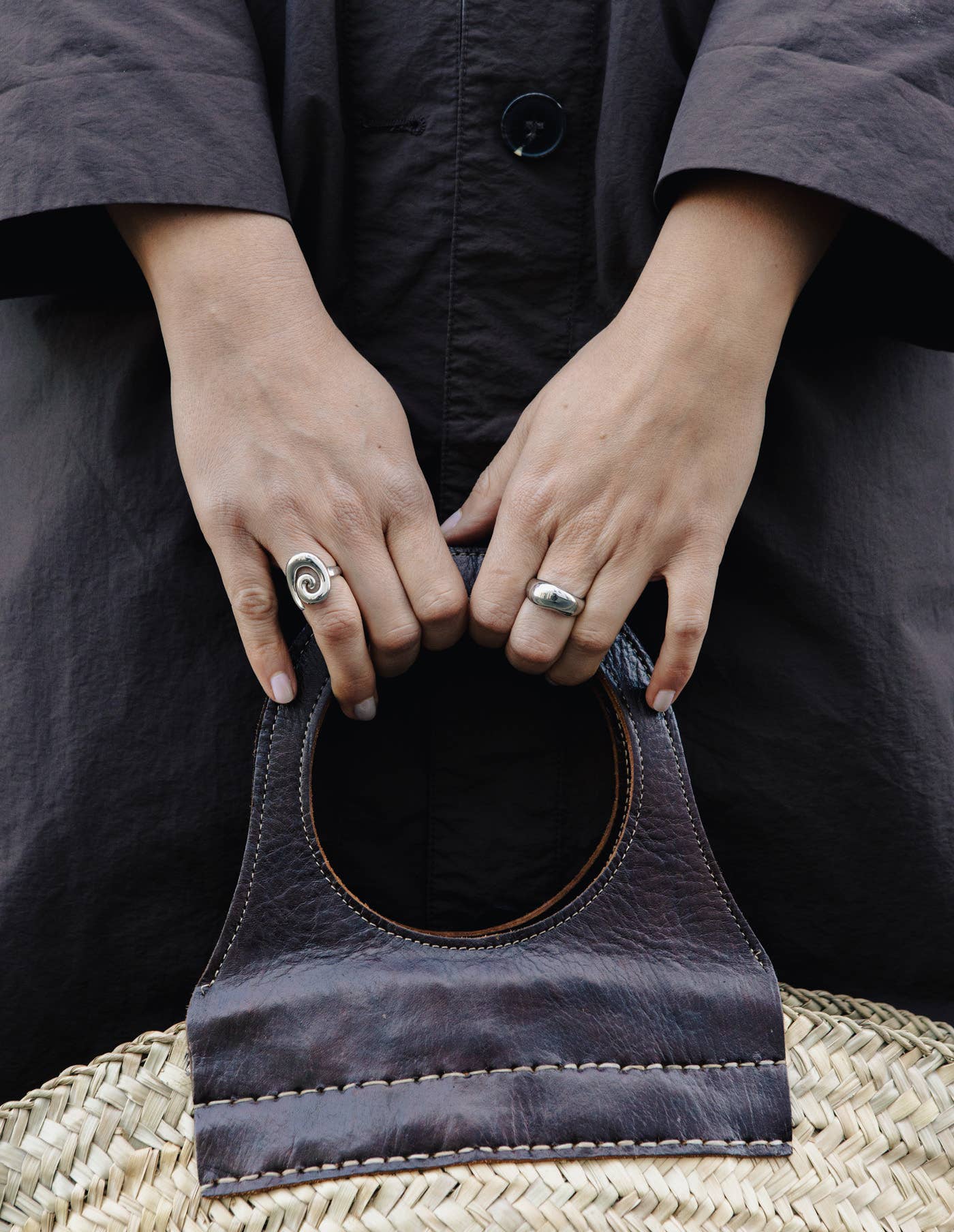 Nordic Muse – wholesale Band/stacked ring – Silver Dome Ring, Waterproof2