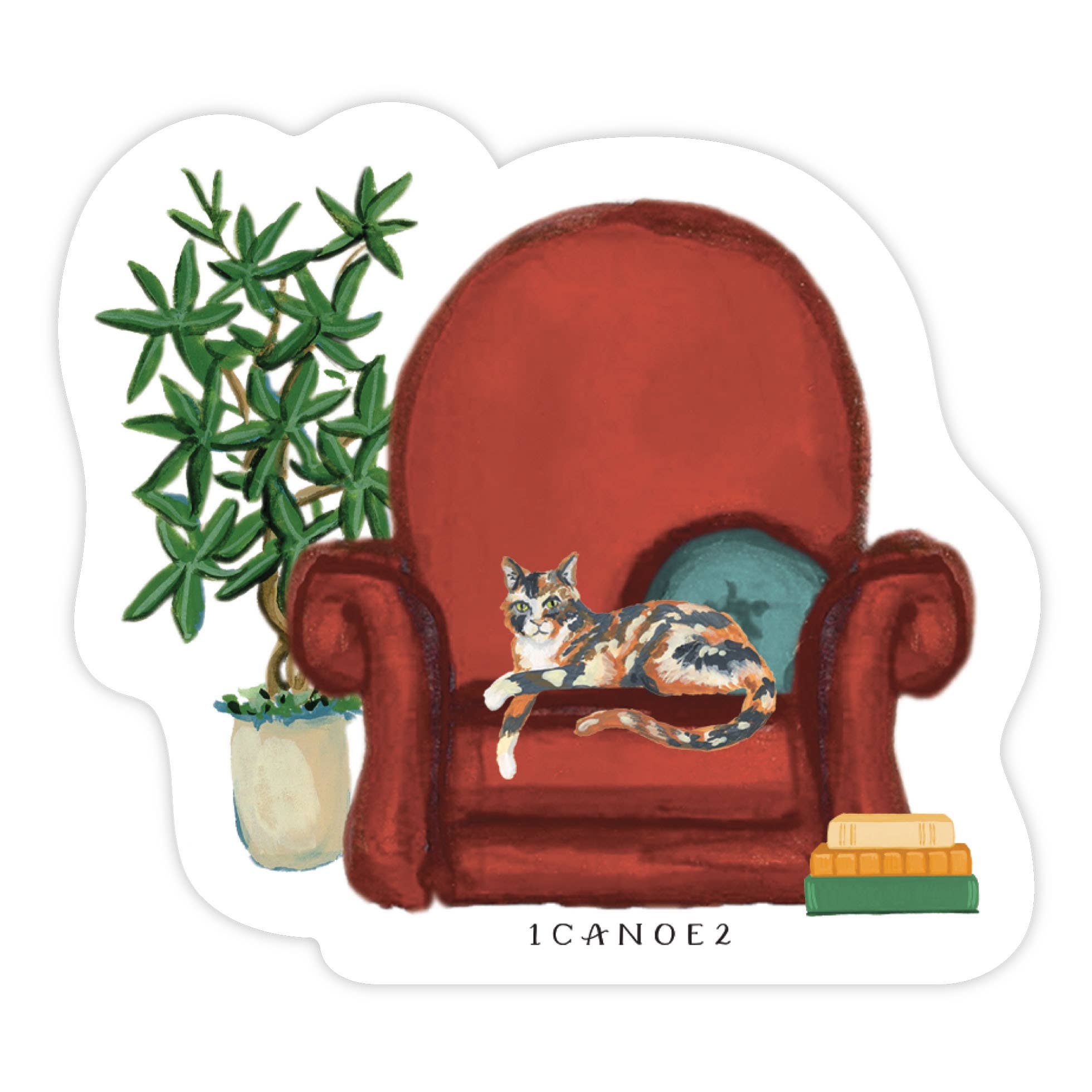 1canoe2 | One Canoe Two Paper Co. - Wholesale Sticker - Cozy Cat Decal Sticker2