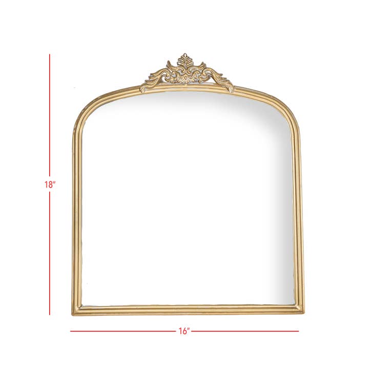 Foreside Home & Garden - Wholesale Wall Mirror - Aria Antique Vintage Brass Wall Mirror Metal6