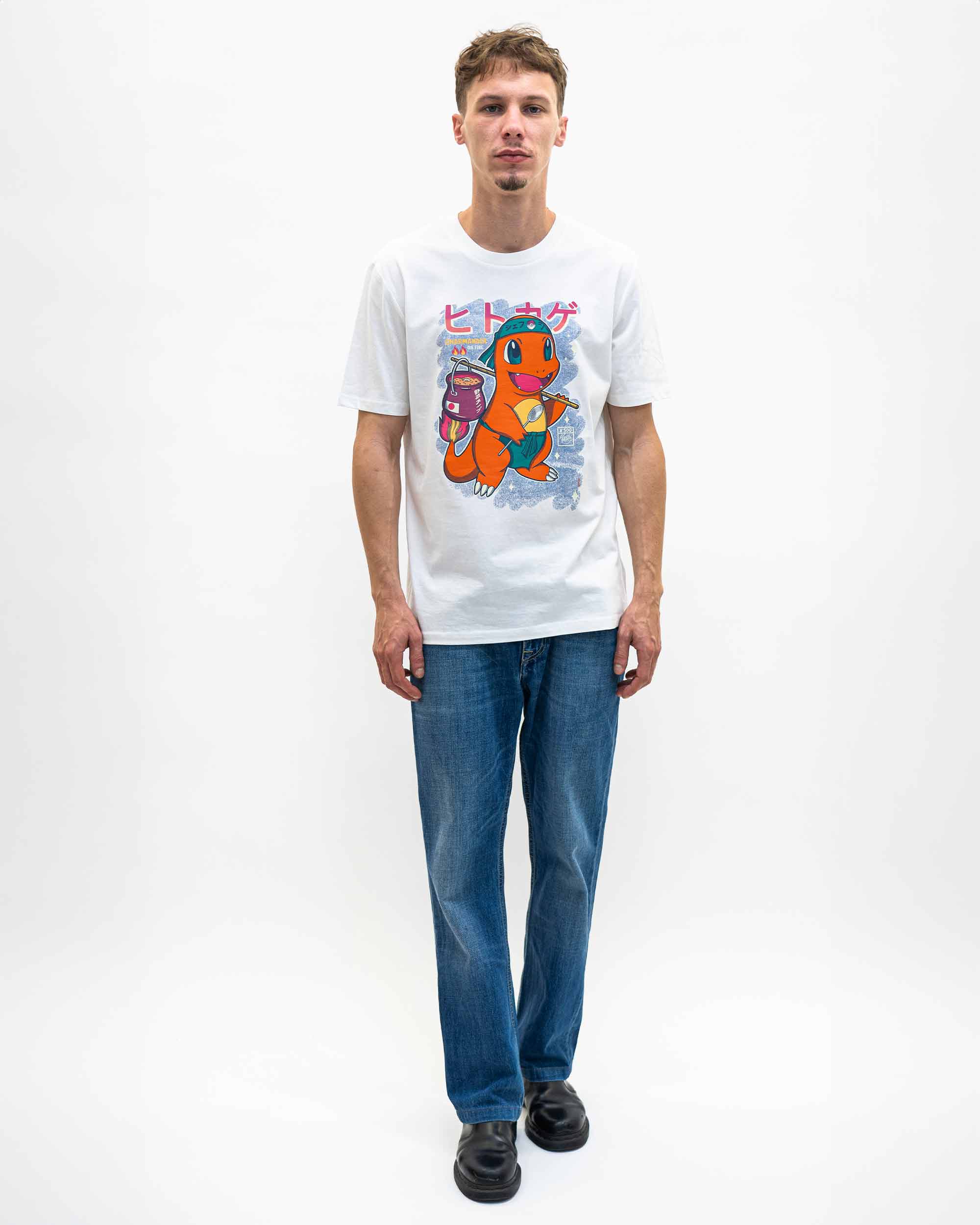 Grafitee - Wholesale Screen Printed T-Shirt - Unisex - Salamèche T-Shirt - Pokemon Food Graphic T-Shirt1