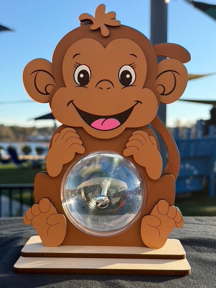 Liten apa spargris | Apa boll bank ~22,2 cm hög för wholesale av Deer Custom Designs