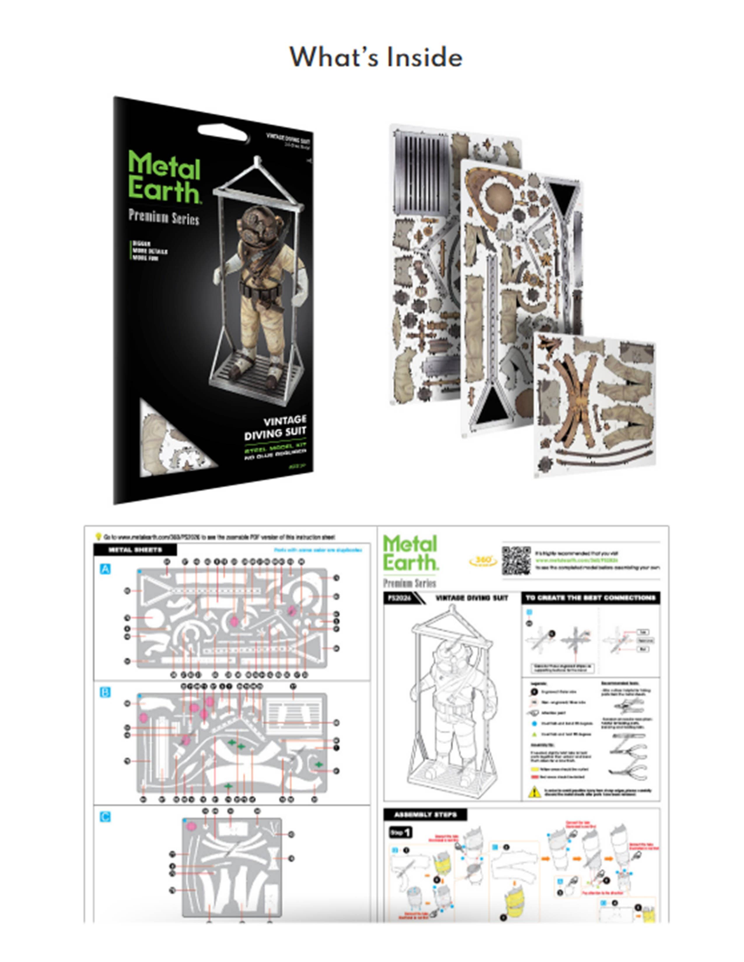 Metal Earth - Wholesale DIY Craft Kit - Vintage Diving Suit Premium Series Metal Earth 1