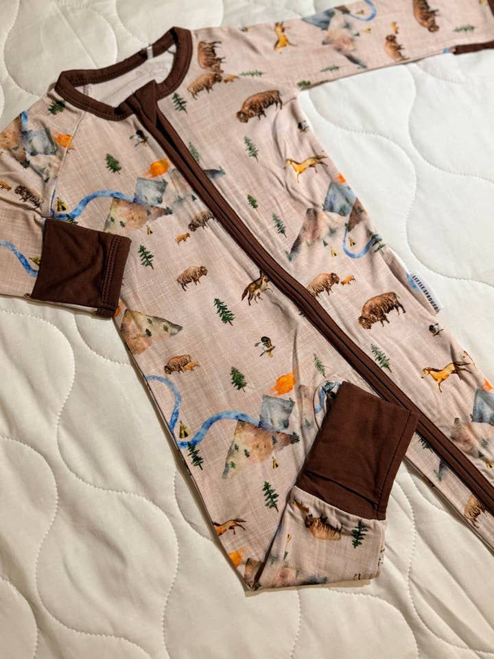 Prairie Run - Convertible Zipper Romper for wholesale by Little Sprouts Clothing