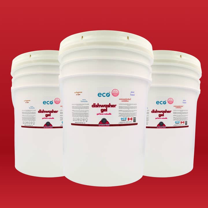 Bündel von Geschirrspülgel - Duftfrei (3 x 5 g/20 l Eimer) für den Großhandel von Eco Company