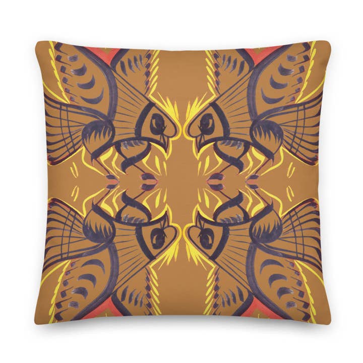 Tata Birds Kissen - Ocker für den Großhandel von symbolika