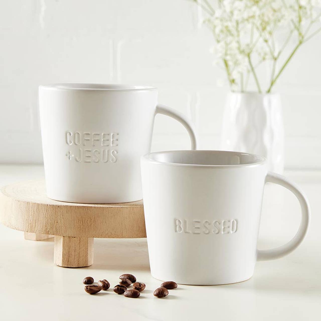 Santa Barbara Design Studio by Creative Brands - Wholesale Coffee Mug - Face to Face Ceramic Coffee Mug - Coffee + Jesus1