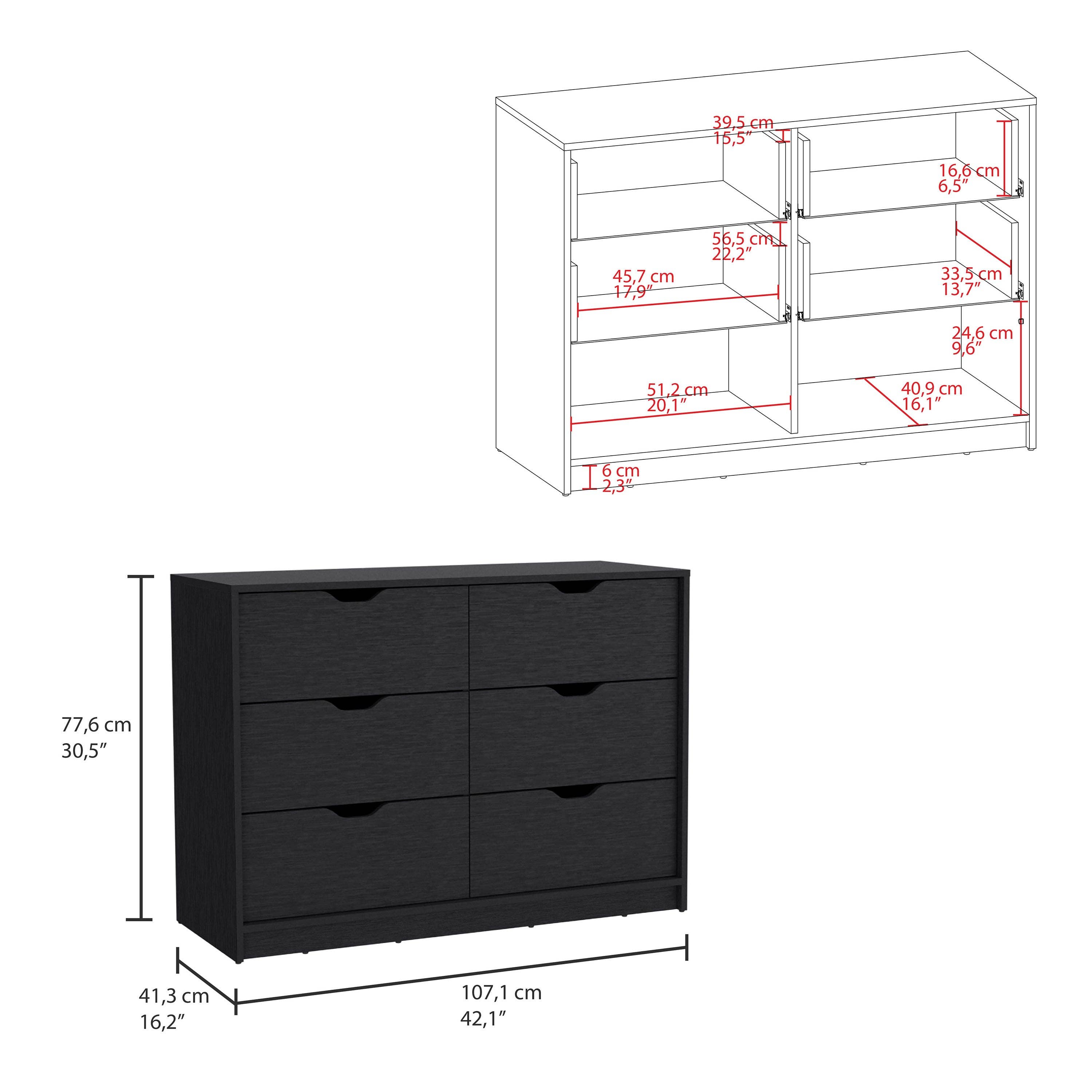 Black Basilea chest of drawers in melamine with 4 drawers for wholesale on Faire2
