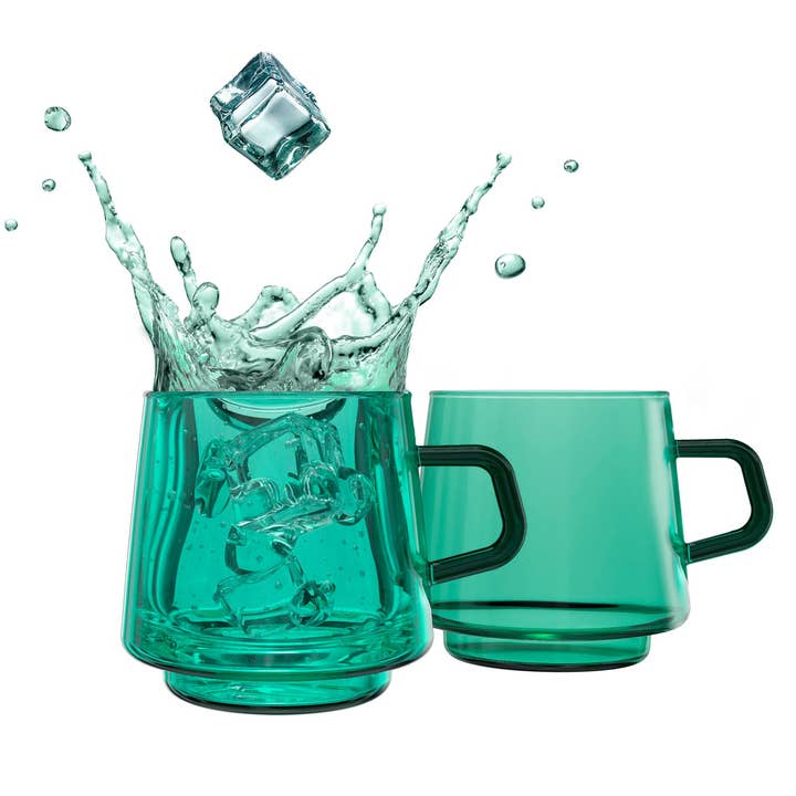 Greenline Goods - Wholesale Coffee Mug - Stackable Mugs (Forest Green) - Set of 2