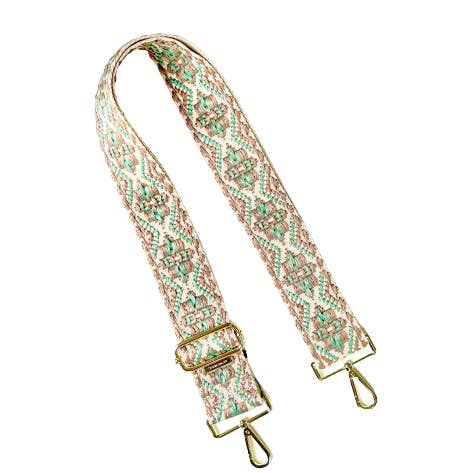 Thomas and Lee Company - Wholesale Bag Strap - Women's - Premium Aztec Diamond Guitar Purse Strap - 9 Colors
