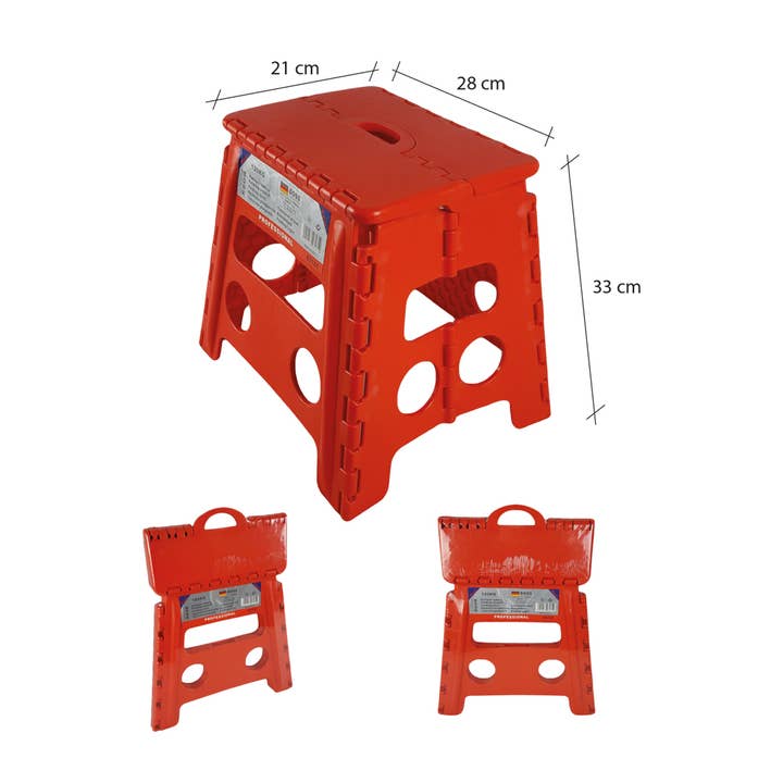 Red stool in shockproof resin CF1 Pz for wholesale by Idea Casa