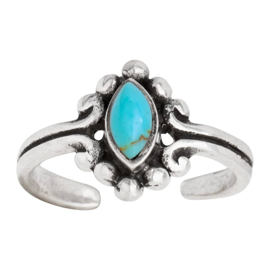 Tiger Mountain Jewelry - Wholesale Toe Ring - Turquoise and Sterling Silver Toe Ring0
