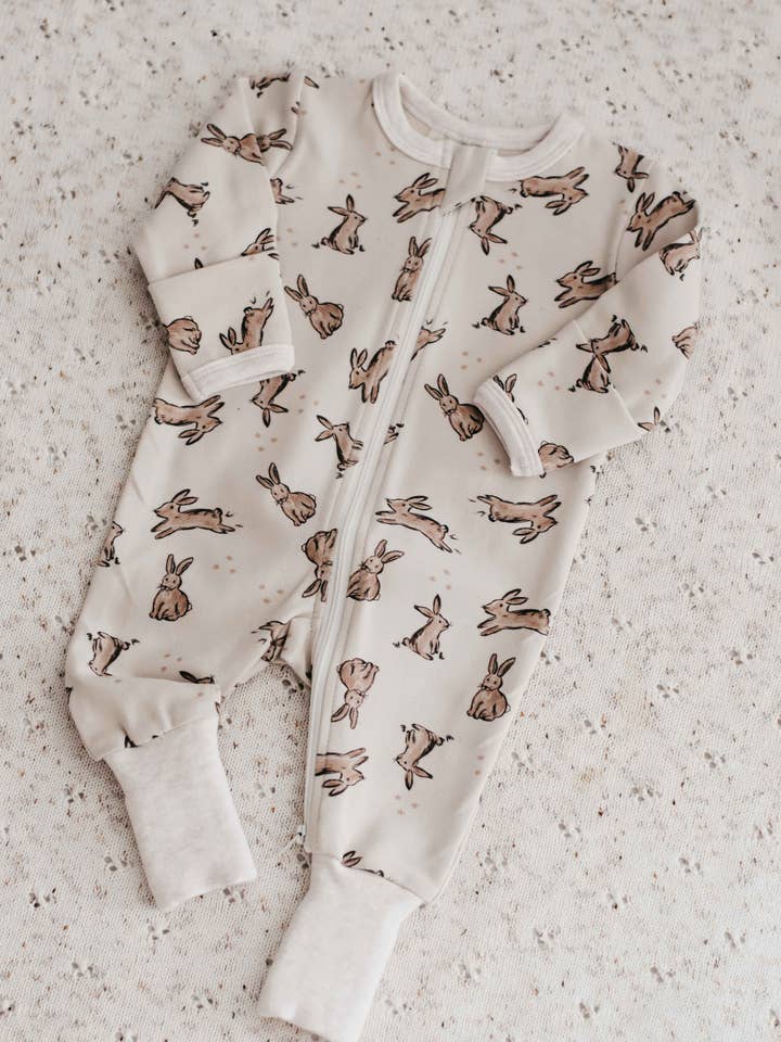 Bencer & Hazelnut - Wholesale Jumpsuit - Baby - Zipsuit - Bunnies