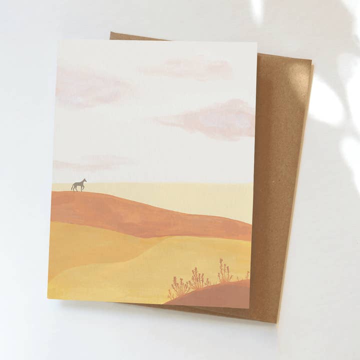 Plains Greeting Card - Painted Landscape Artwork for wholesale by Elana Gabrielle