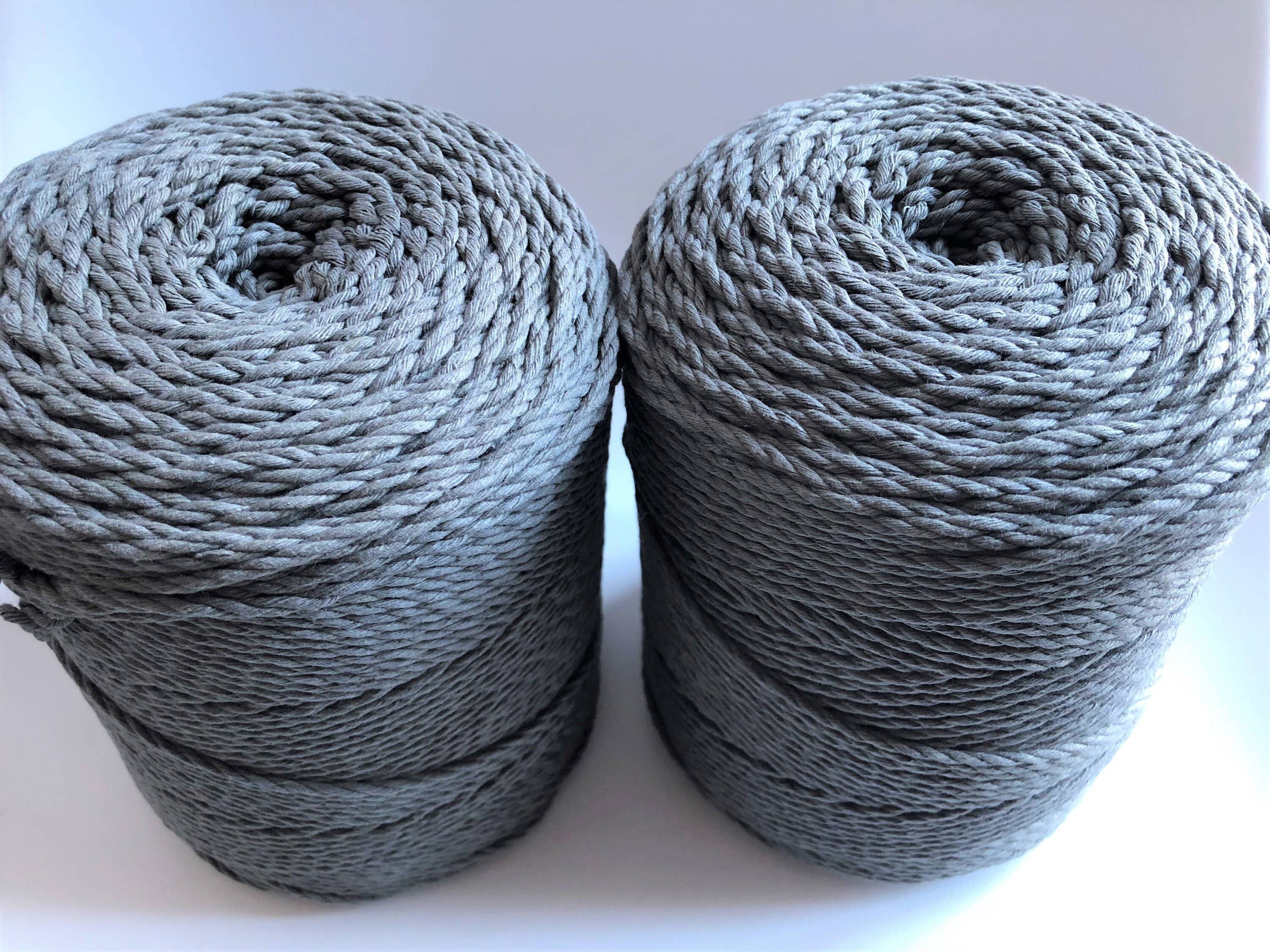 woolexperts - Vendita all'ingrosso Attrezzature per lavoretti e fai da te - Cordoncino in cotone per macramè da 3 mm, fune e corda per uncinetto5