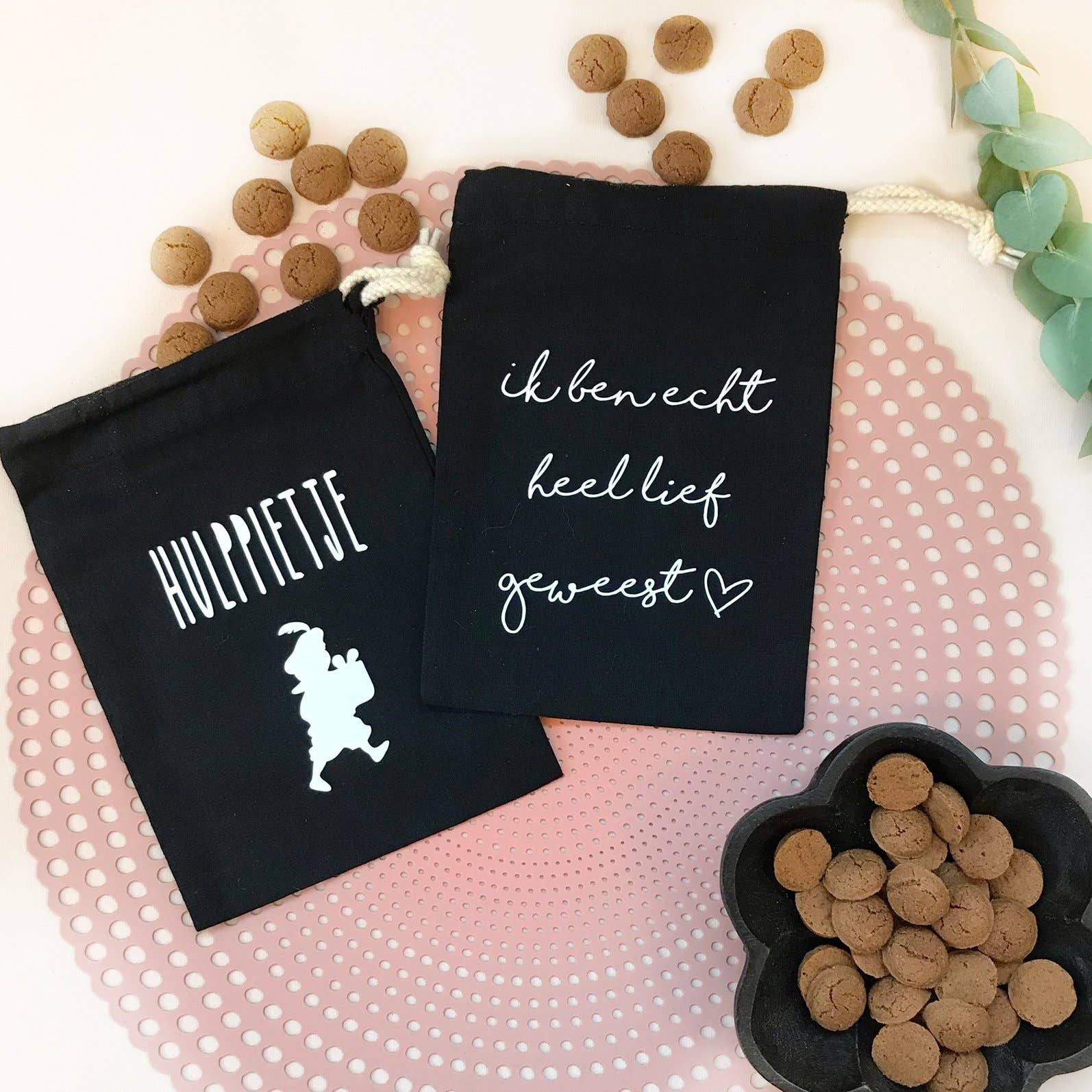 Sproetiz - Wholesale Gift bag - Peppernut Bag 'Helper Pietje' Ecru1