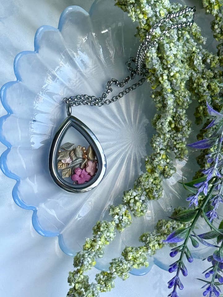 Flower Charm Locket for wholesale by Everything Ky and I