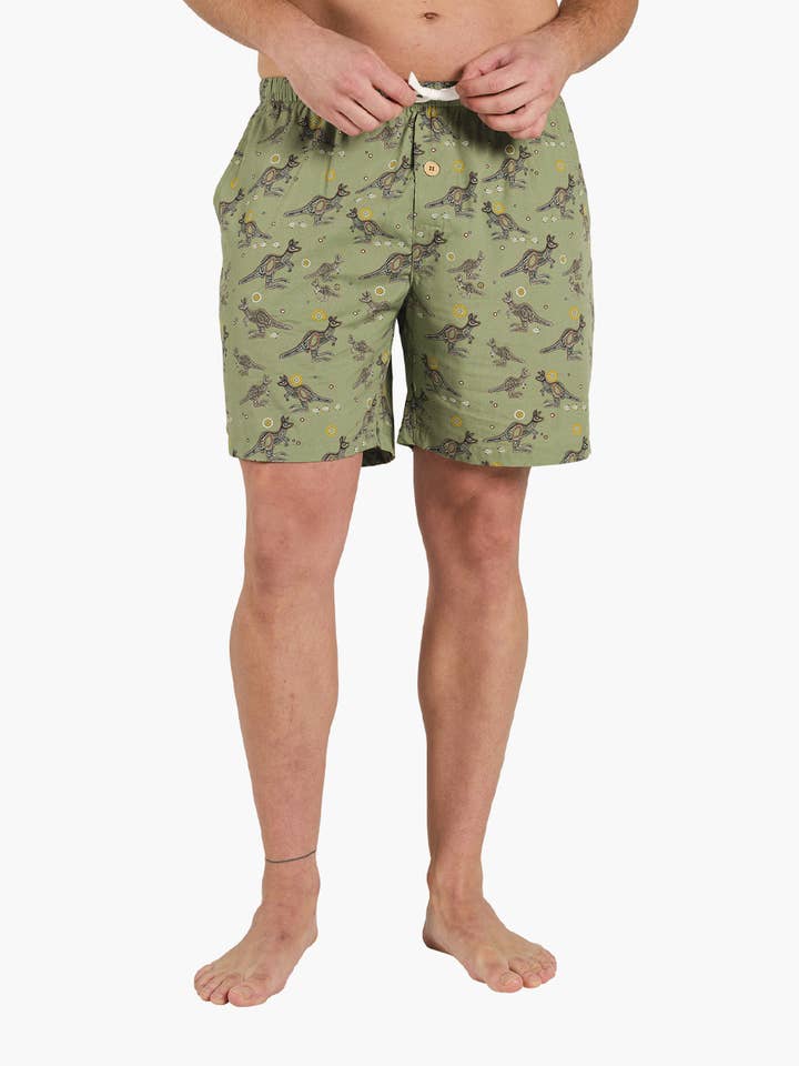 CALÇÕES DE DORMIR MASCULINOS NATIVOS CANGURU BAMBU por atacado de Bamboozld