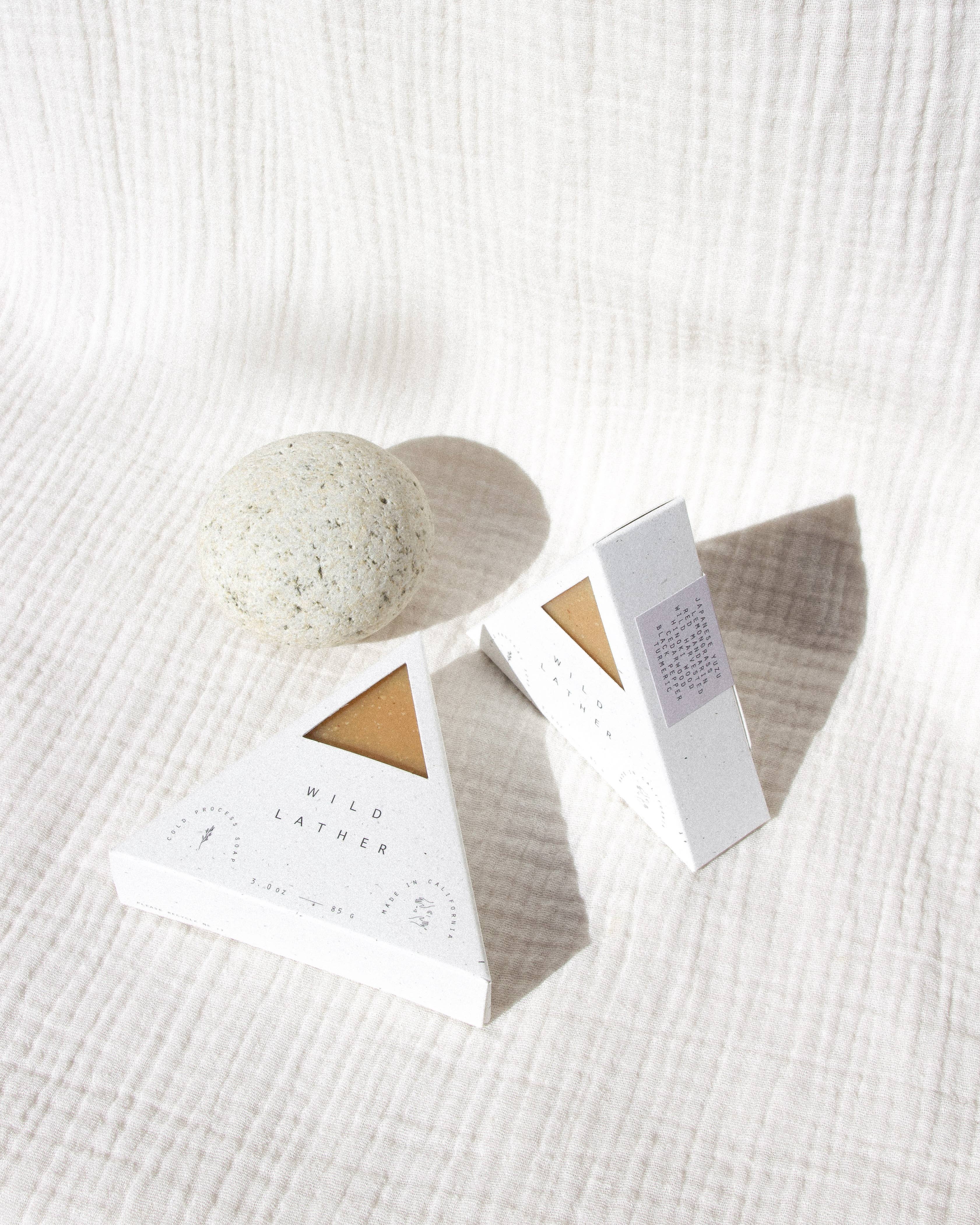 Wild Lather - Wholesale Bar Soap - Kyoto Triangle Soap 〰️ Yuzu Peel + Hinoki Cypress2