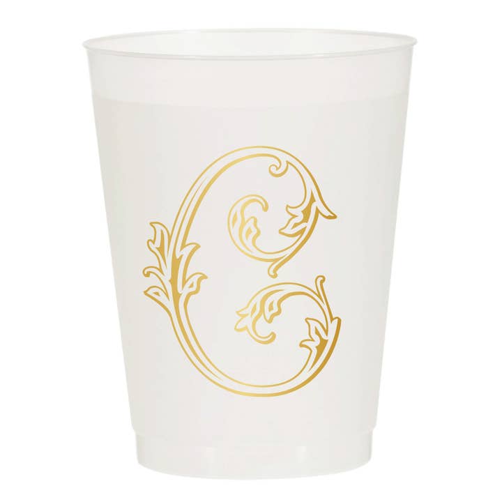 Sip Hip Hooray - Wholesale Disposable Cup - Initial Monogrammed Frosted Cups