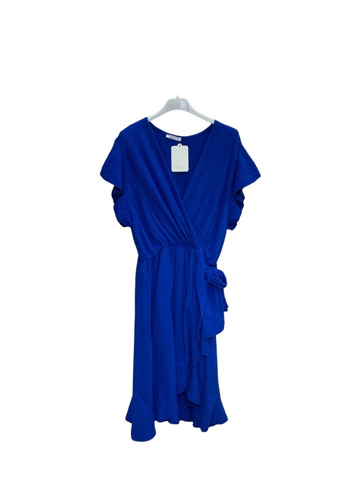 MOONSUN – Großhandel Kleid – Damen – Fliegerkleid aus Baumwollgaze mit Gürtel