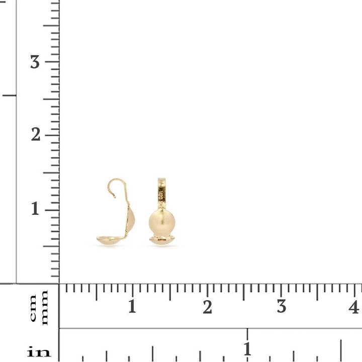 Plazko - Wholesale Craft Supplies - Clamshell Bead Tip 14Kt Gold Filled 0.22" Hole - 20pcs/pack1