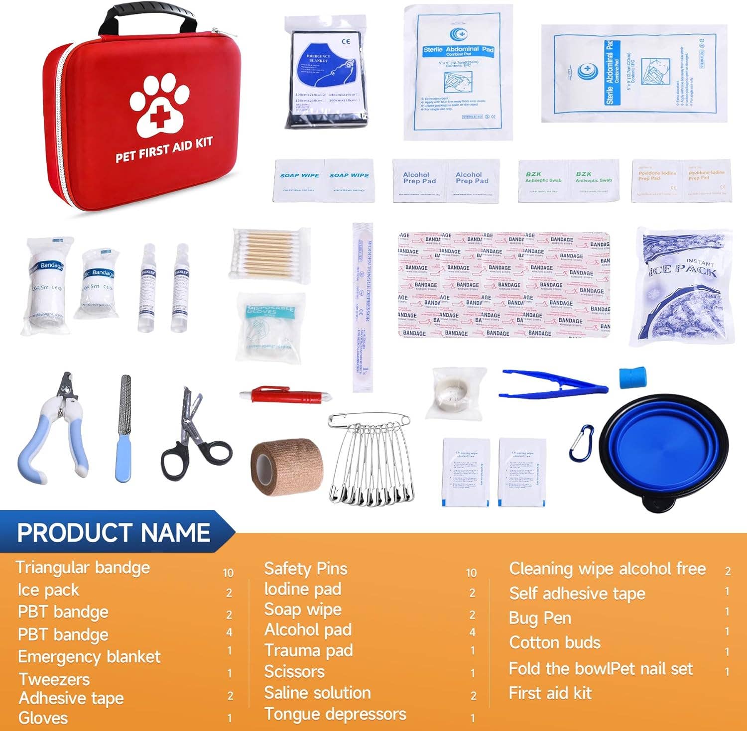 VIGOR - Vendita all'ingrosso Kit di pronto soccorso - Kit di primo soccorso per cani: l’essenziale di emergenza per il tuo migliore amico5