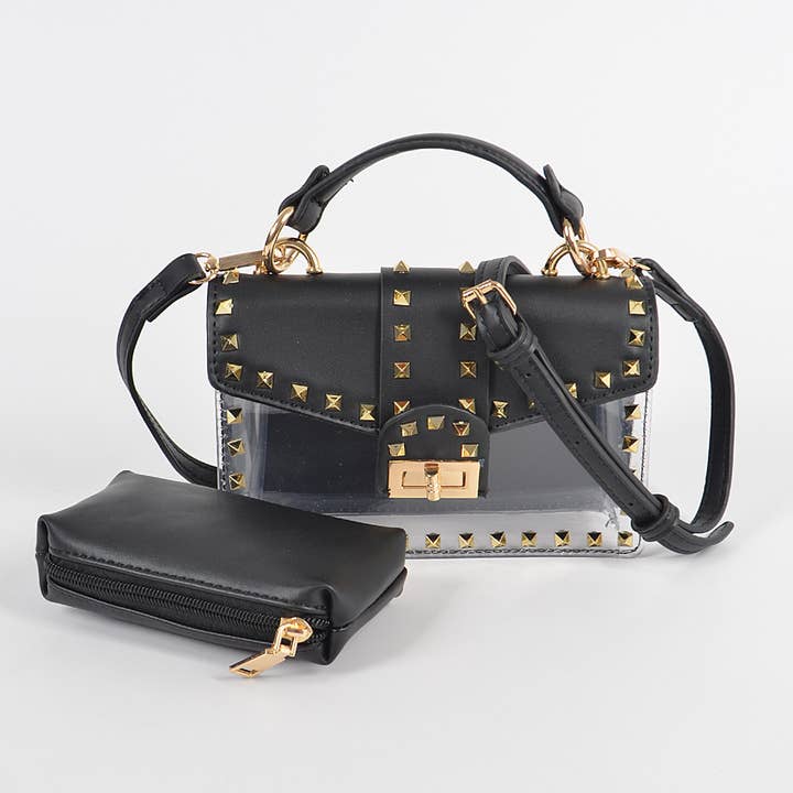 3AM BY H&D ACCESSORIES - Wholesale Clutch bag – women's - Studded See Through Clutch12