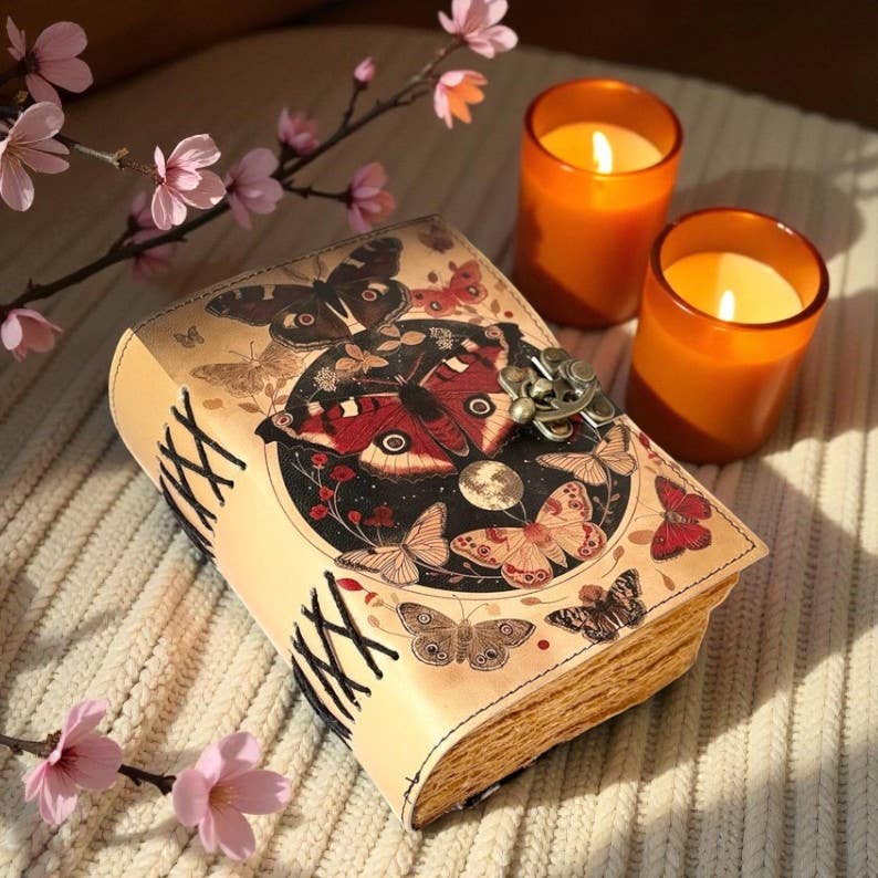 Leatherooze - Wholesale Journal/Diary - Butterfly Leather handmade Journal-200 Pages 7x5 inches1