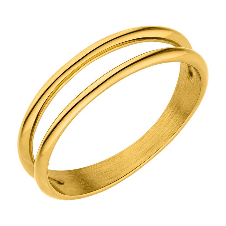 Pure Line Ring | 18K gold-plated for wholesale by Schmuckgroßhandel