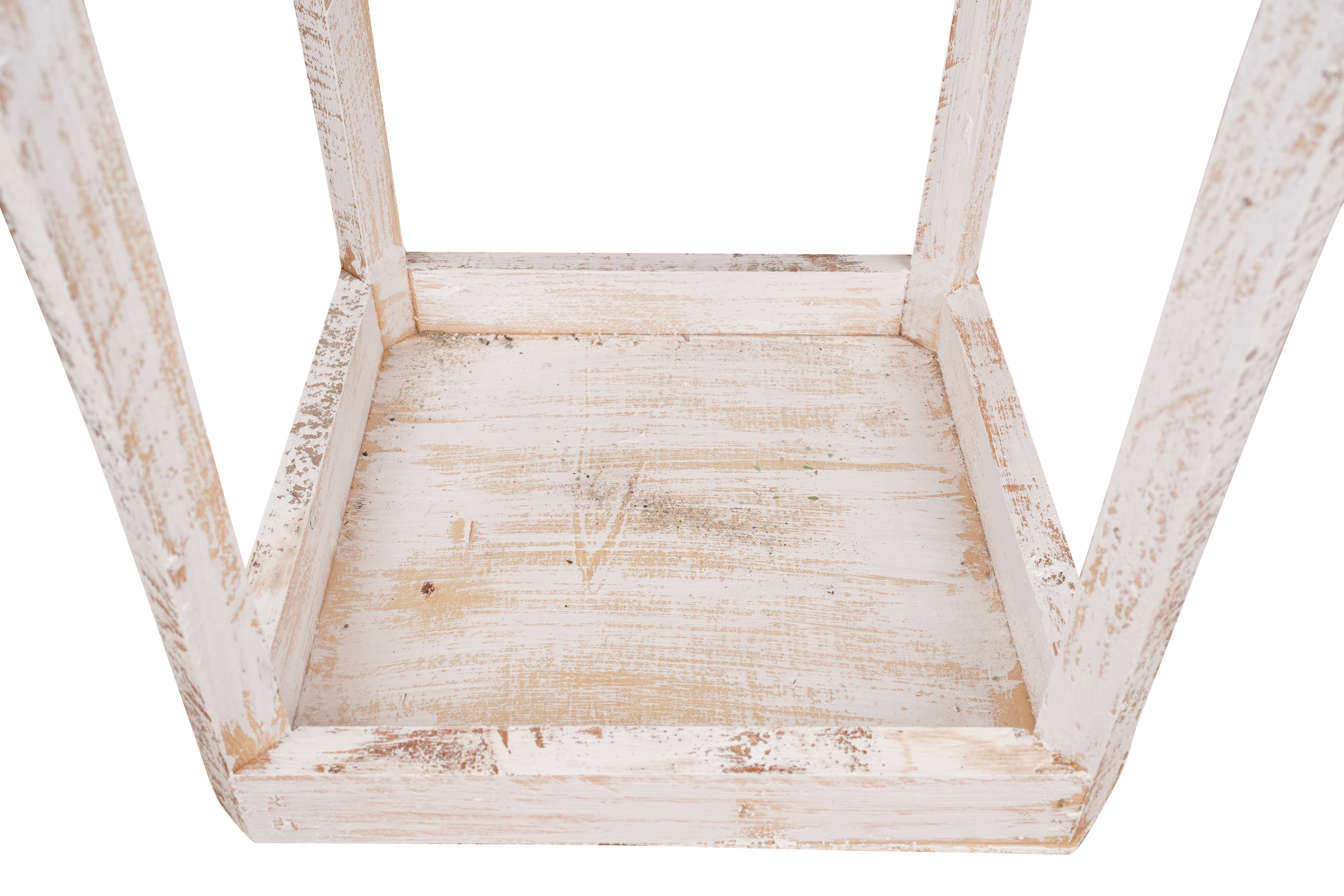 My Amigos Imports – wholesale Lantern –  Pinnacle Farmhouse Wood Lantern-Set of 2-Rustic-White3