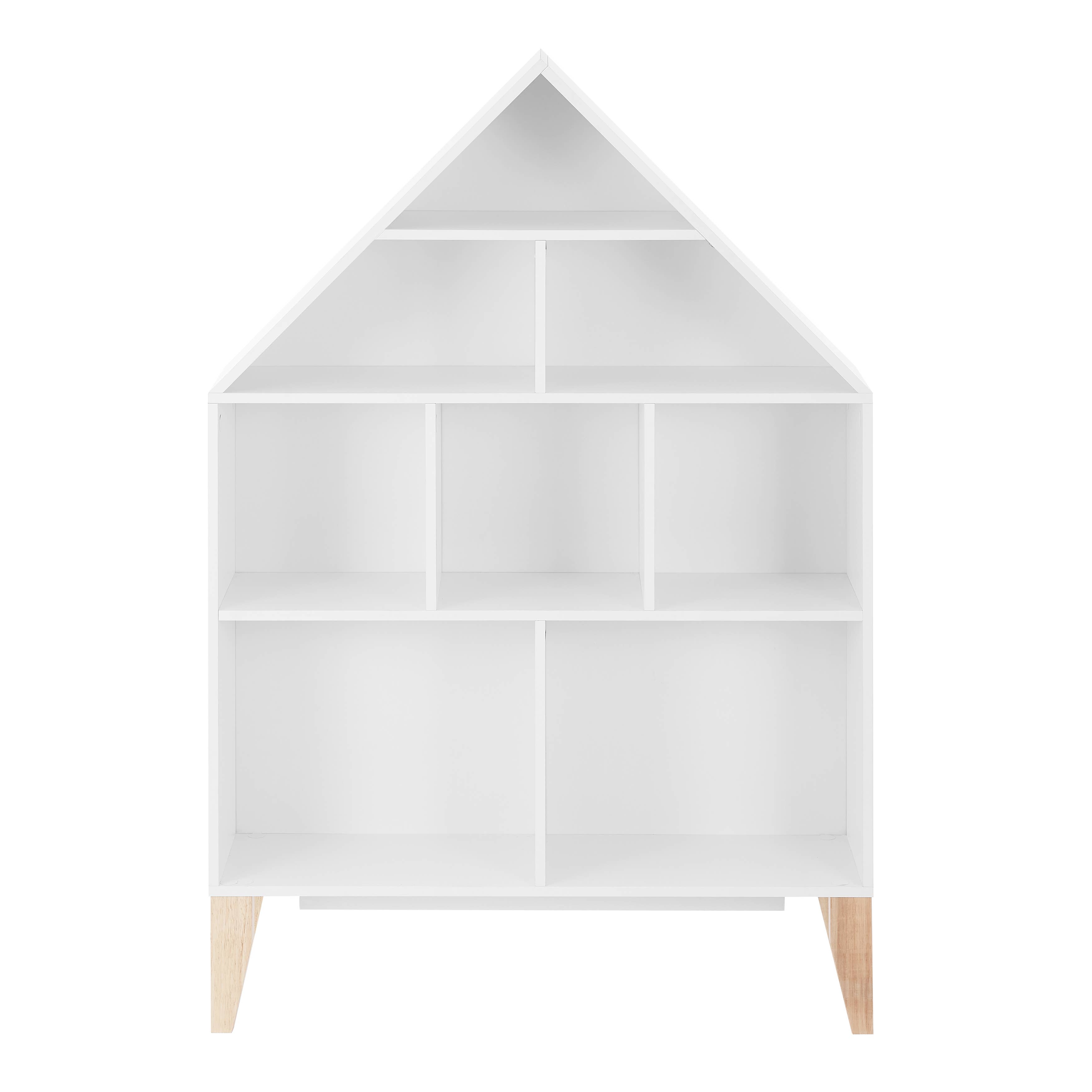 Danya B - Vente Bibliothèques - Étagère Steiner White Dollhouse pour enfants avec pieds en hêtre3