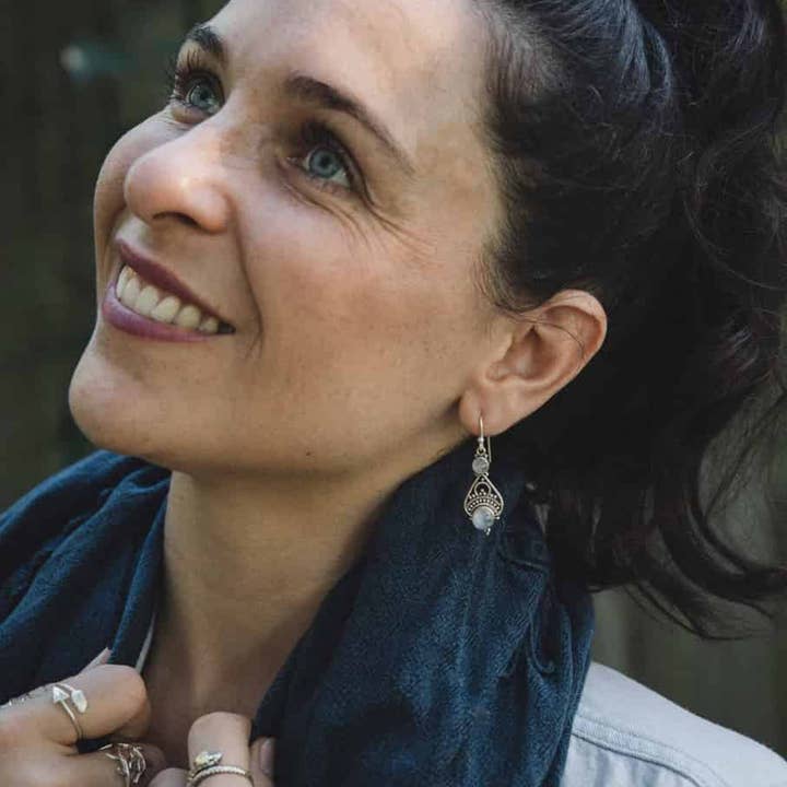 Meelah Collections - Wholesale Dangle earrings - Carly Earrings (Moonstone)1