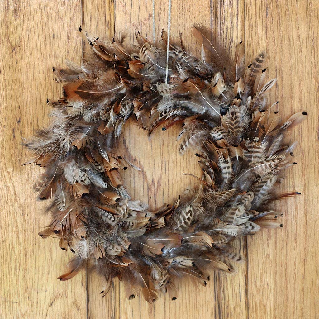 Natural Pheasant Tail Wreath - Natural –  by Zucker Feather  Products, Inc.