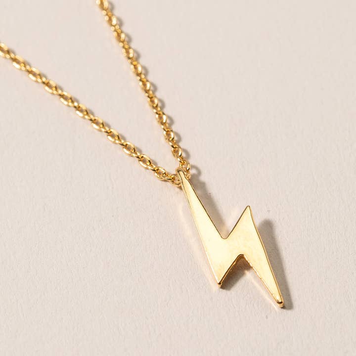Verita Lane - Wholesale Pendant/Charm Necklace - Lightening Bolt Charm Necklace Pendant/Charm Necklace Gold H6