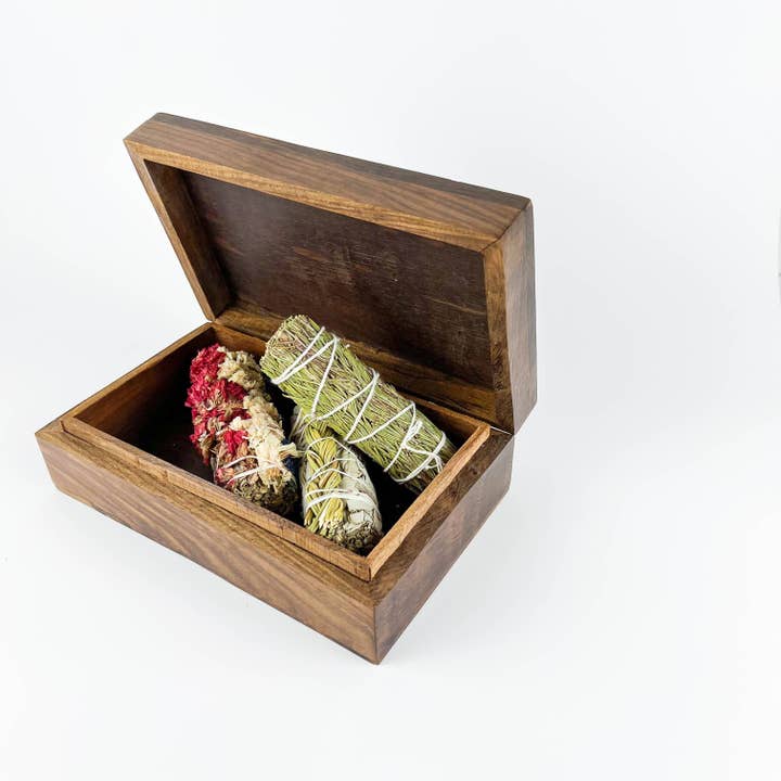 GREENROOTS USA LLC – wholesale Decorative box – Celtic Cross Wooden Box 5X8"6