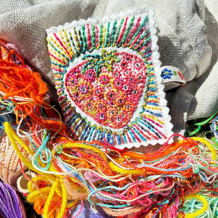 Dropcloth Samplers - Wholesale Embroidery/Cross Stitch Supplies - Strawberry Needlebook Wholesale KIT1