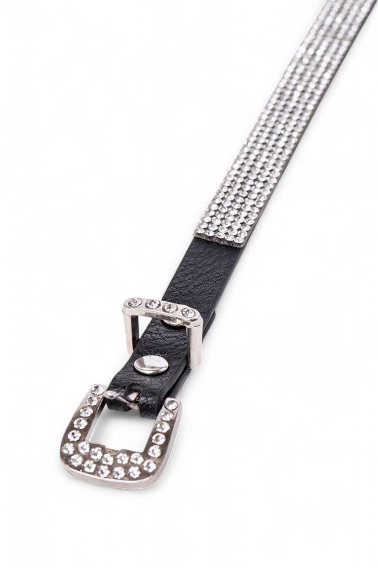 Rope & Spurs - Wholesale Hat Accessory - Women's - Crystal Leather Hat Belt3