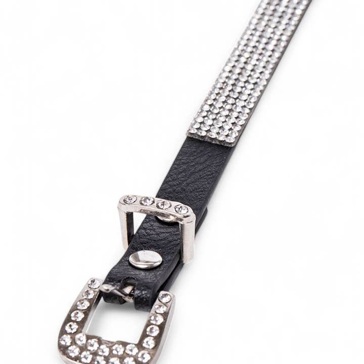 Rope & Spurs - Wholesale Hat Accessory - Women's - Crystal Leather Hat Belt3