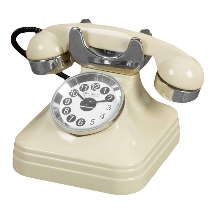 WIDDOP and Co. US - Wholesale Desk Clock - Wm Widdop Miniature Clock - Cream Telephone