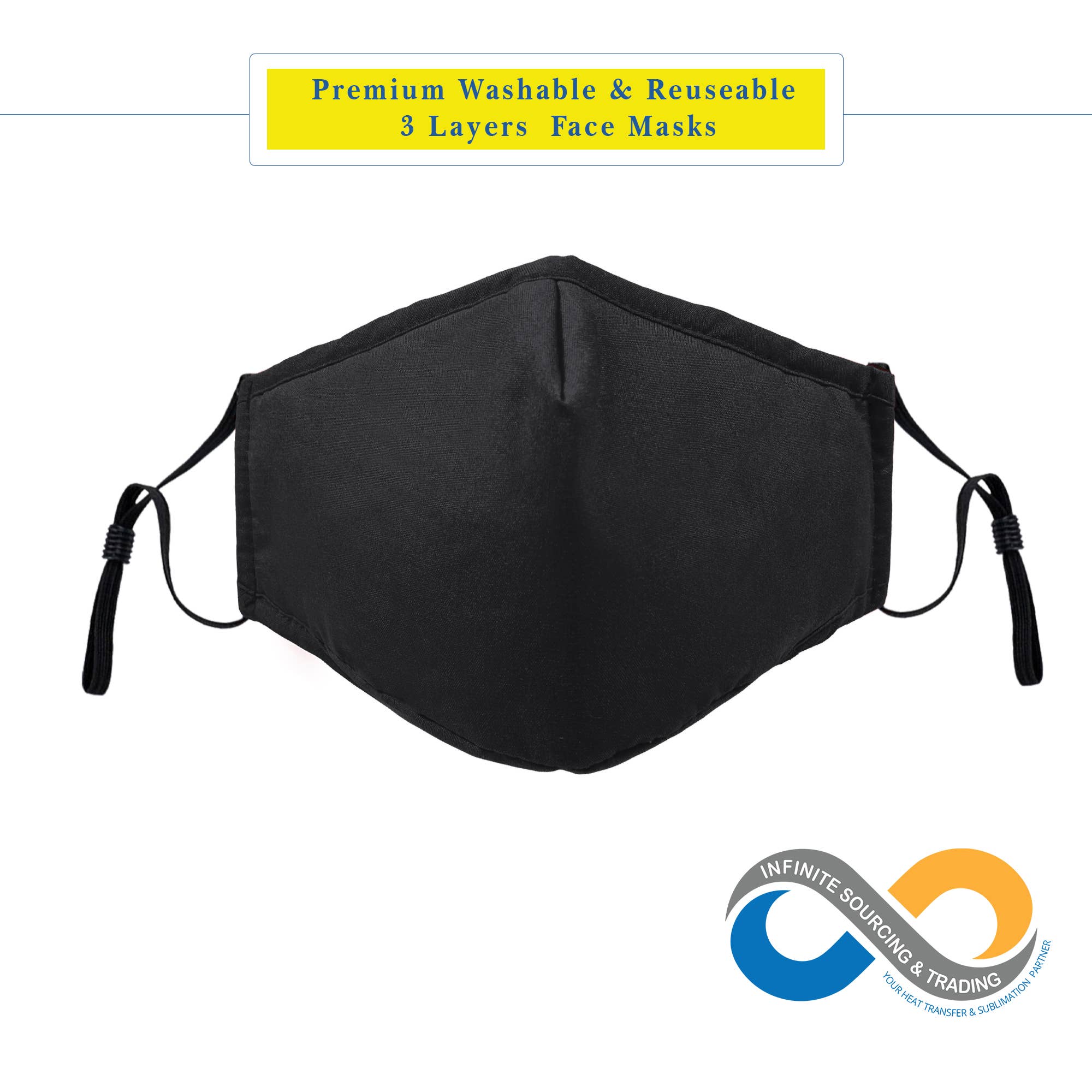 Infinite Sourcing & Trading LLC. - Wholesale Protective Face Mask/Shield - Reusable/Washable Cotton Face Mask, Solid Color Face Mask12