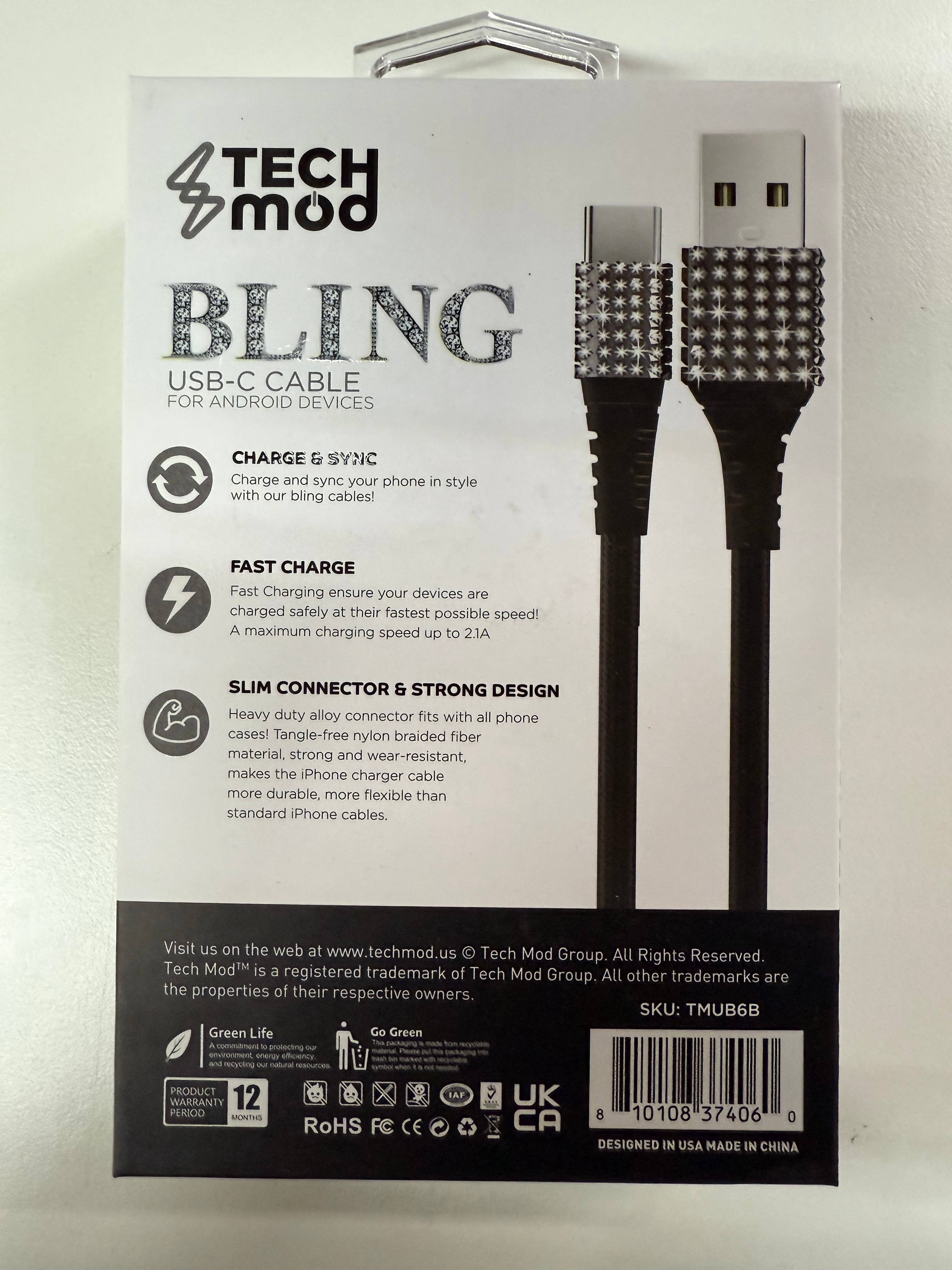 LAX Gadgets – wholesale Charging cable – High Speed USB-C Cable for Andriod 6ft Retail Packaging12