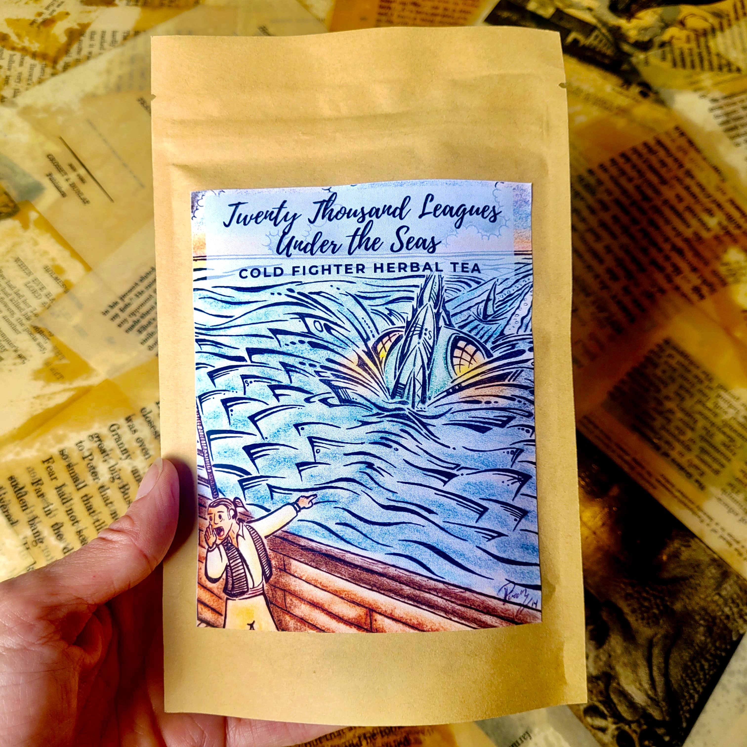 NovelTea Bookstore & Gifts – Chá solto por atacado – Vinte Mil Ligas Inspirados - Frio Lighter CHA HERBAL4