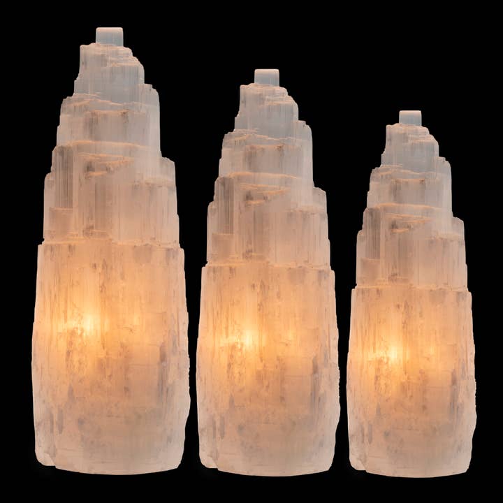 SALTCO AUSTRALIA – wholesale Accent/desk lamp – Selenite Crystal Lamp 25-30cm1